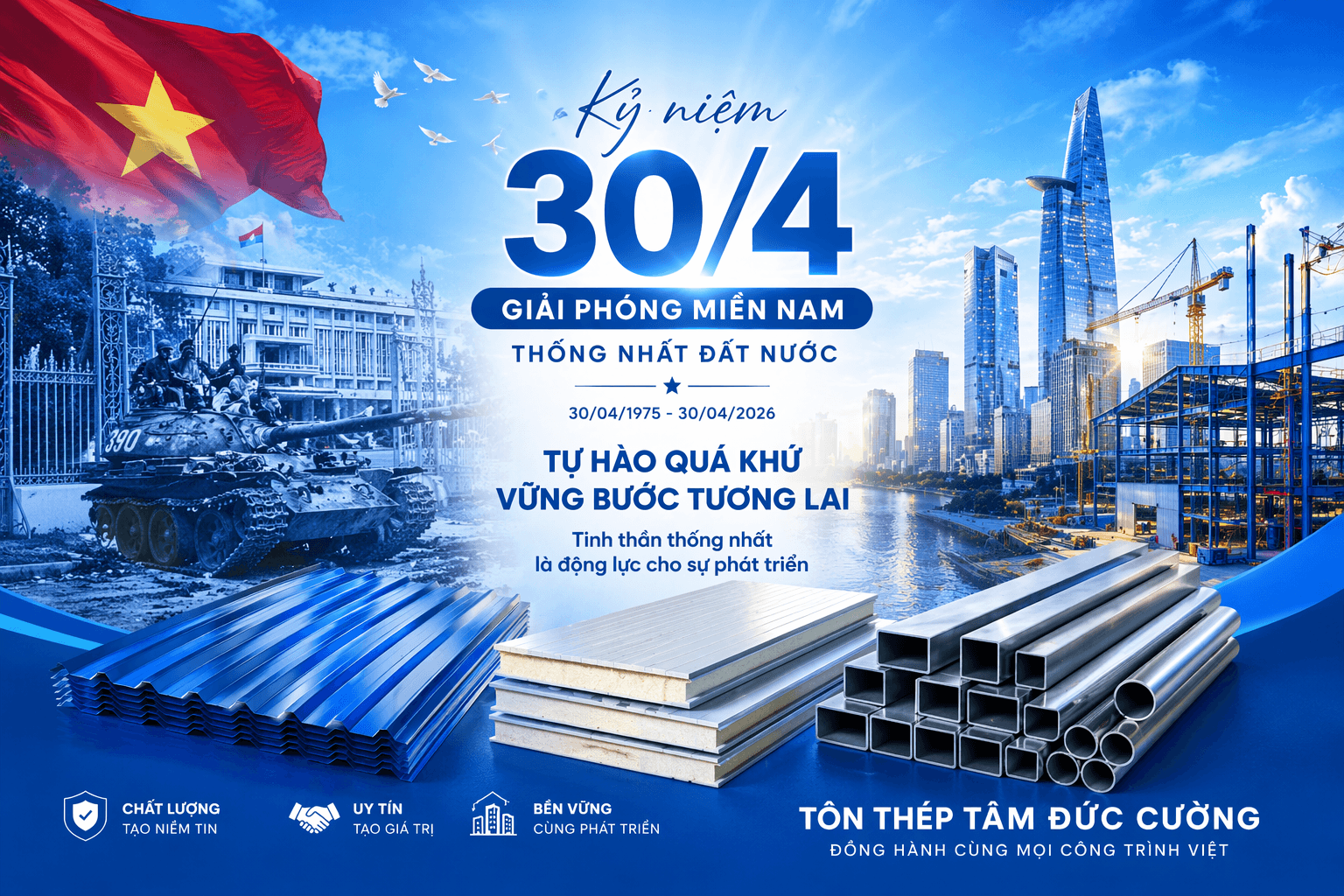 30/04 – Tinh thần thống nhất và sự phát triển bền vững trong xây dựng hiện đại